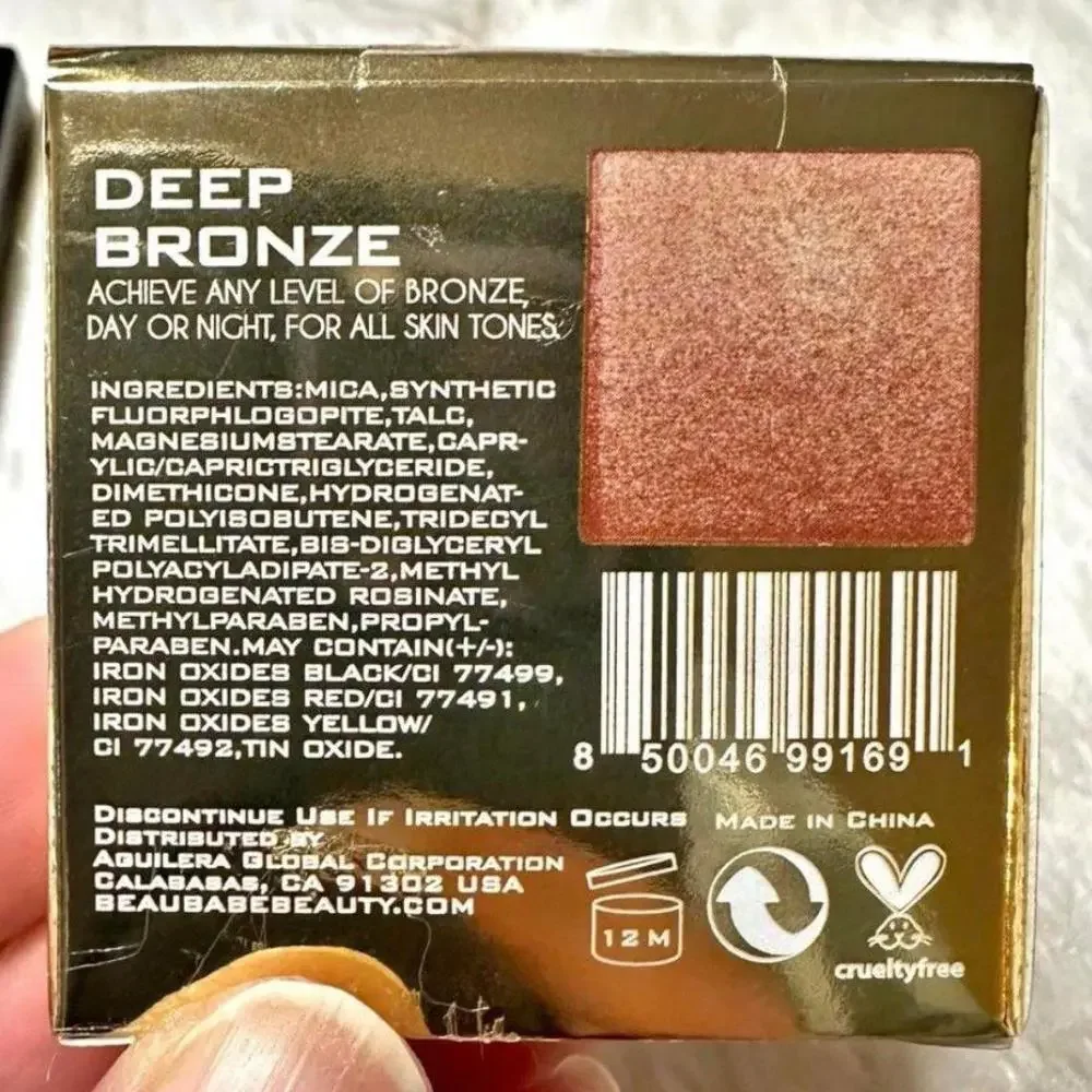 NIB Beau Babe Beauty Highlighter in Deep Bronze Deluxe Mini 3g